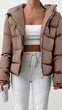 Women's Casual Solid Color Zipper Hoodie Jacket