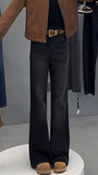 Plus Size Women's High Waist Elastic Straight Skinny Jeans
