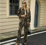 Washed Fashion Leopard Print Denim Jacket Jacket Top
