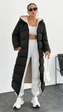 Long Below The Knee Hooded New Leisure Puffer Jacket Coat