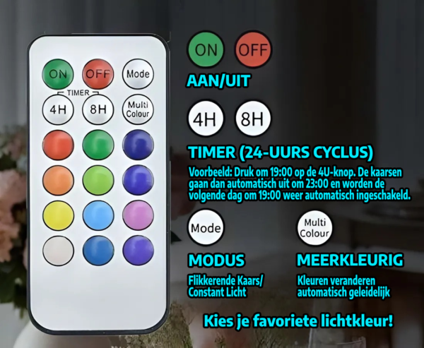 Afstandsbediening LED kaarsen